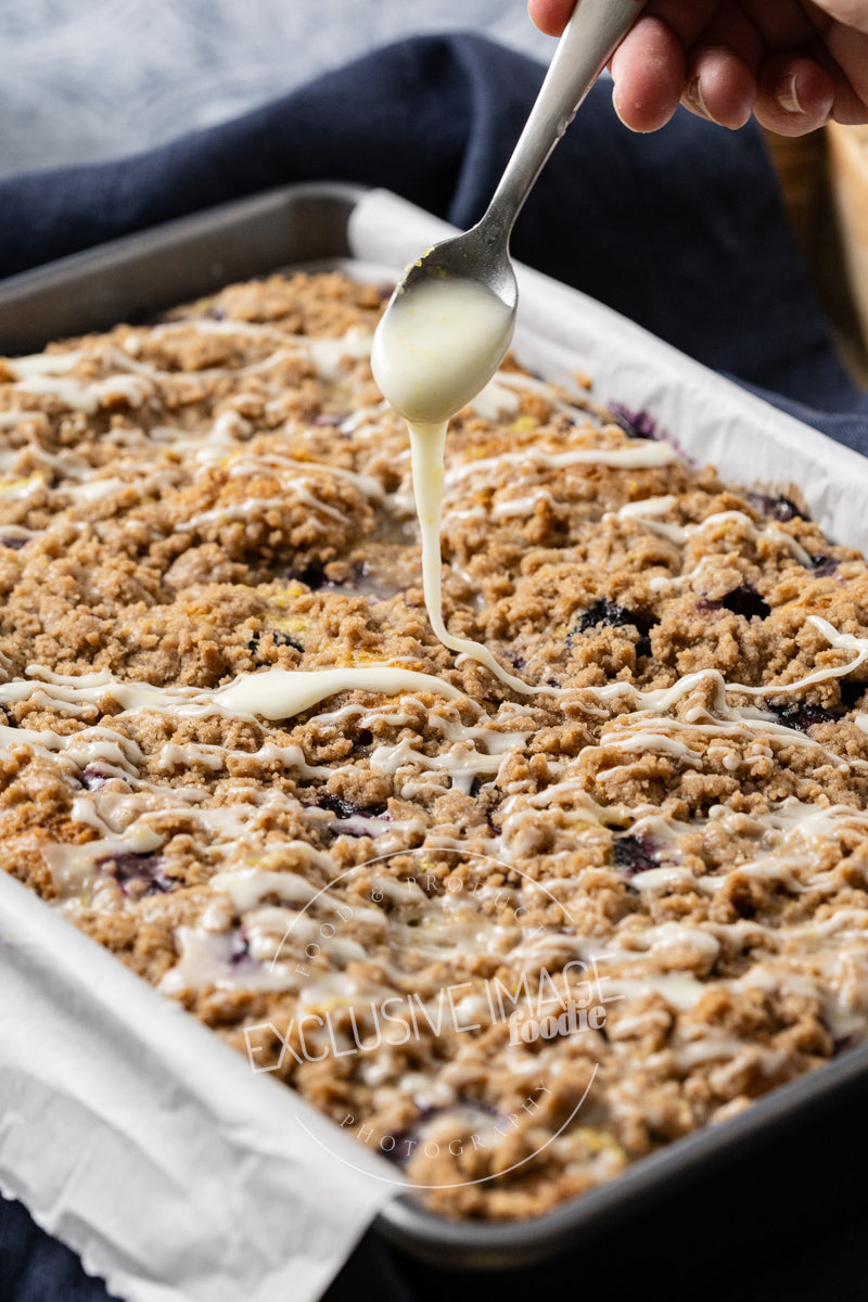 Blueberry Coffee Cake with Lemon Glaze Recipe (exclusive)