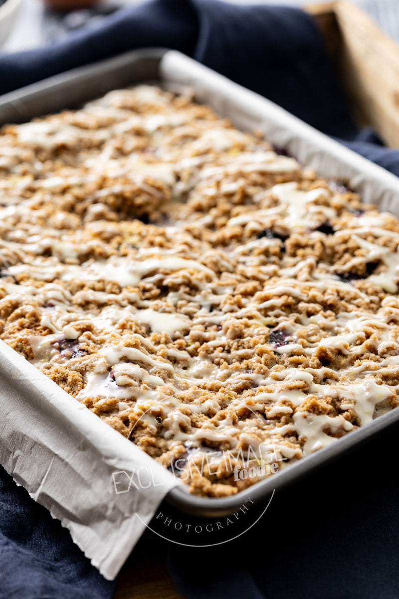 Blueberry Coffee Cake with Lemon Glaze Recipe (exclusive)
