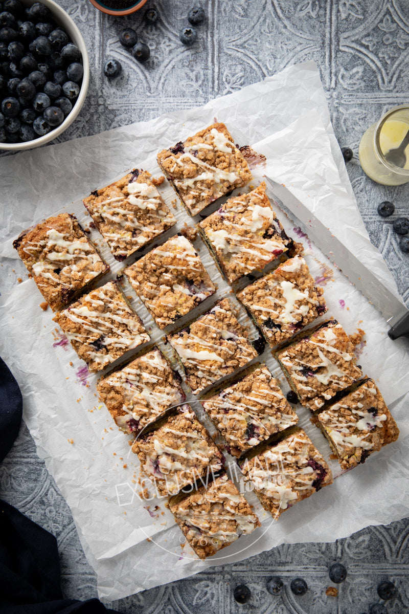 Blueberry Coffee Cake with Lemon Glaze Recipe (exclusive)