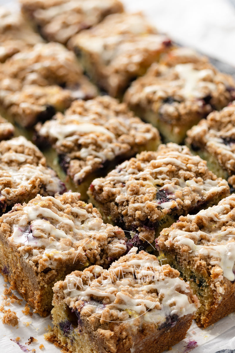 Blueberry Coffee Cake with Lemon Glaze Recipe (exclusive)