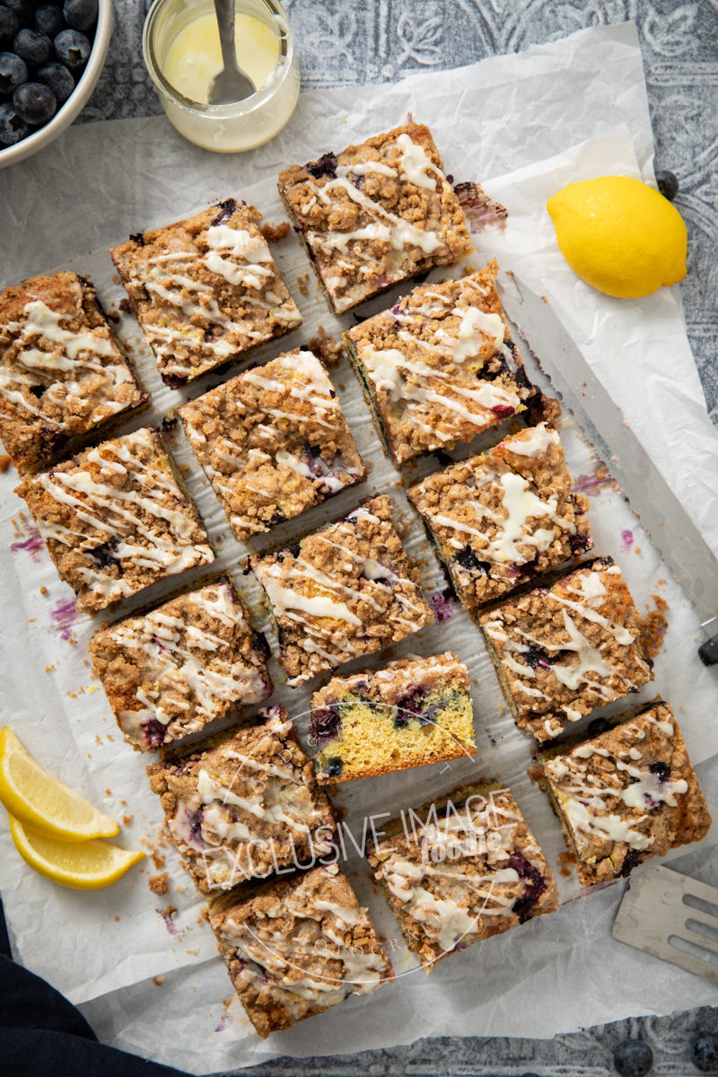 Blueberry Coffee Cake with Lemon Glaze Recipe (exclusive)