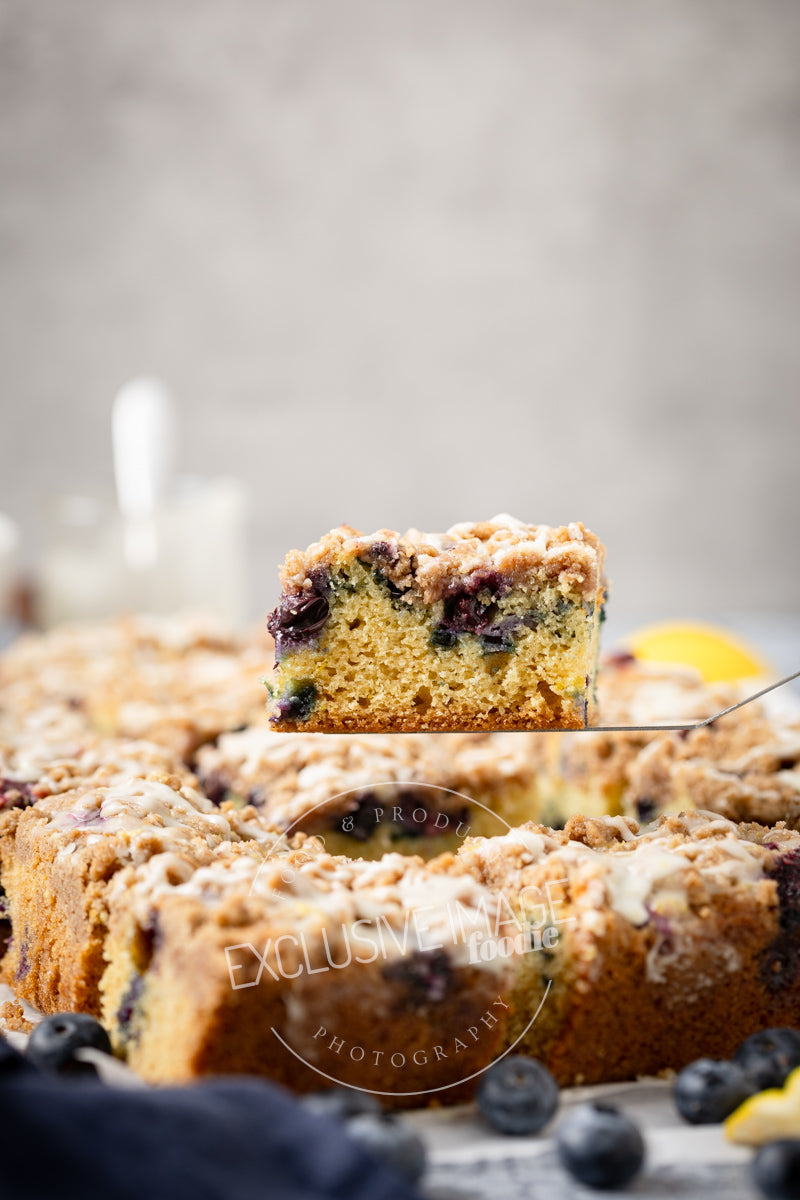 Blueberry Coffee Cake with Lemon Glaze Recipe (exclusive)