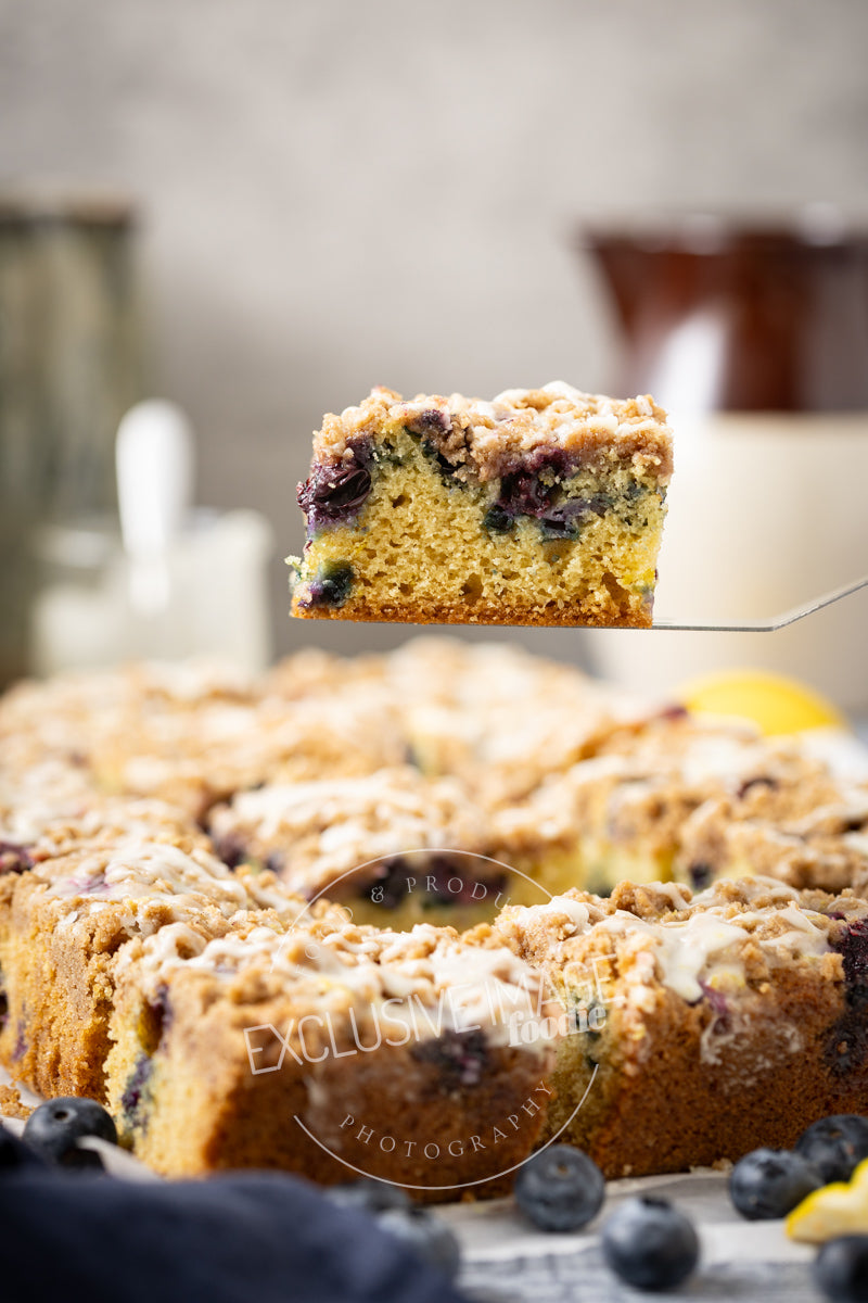Blueberry Coffee Cake with Lemon Glaze Recipe (exclusive)