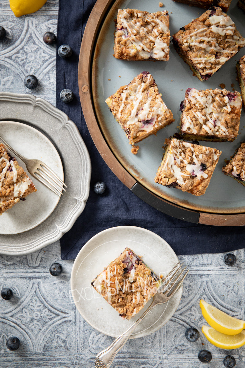 Blueberry Coffee Cake with Lemon Glaze Recipe (exclusive)