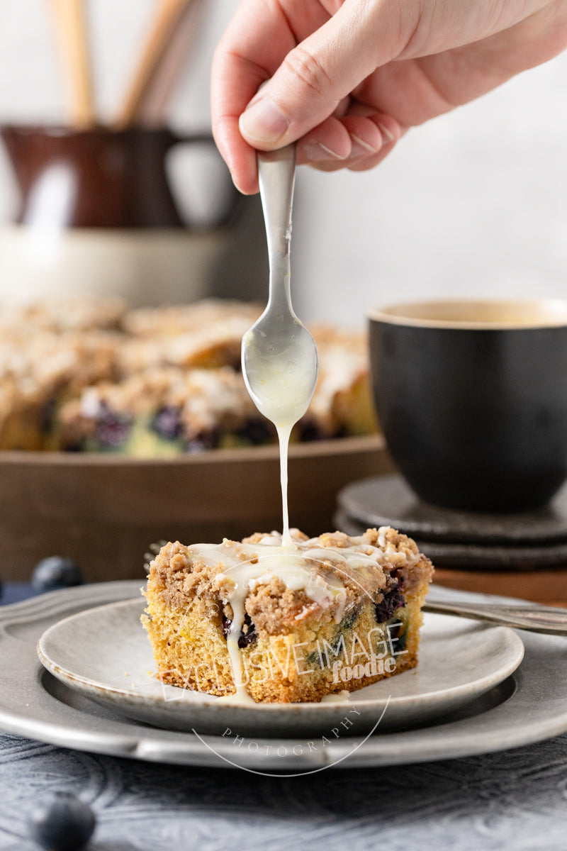 Blueberry Coffee Cake with Lemon Glaze Recipe (exclusive)
