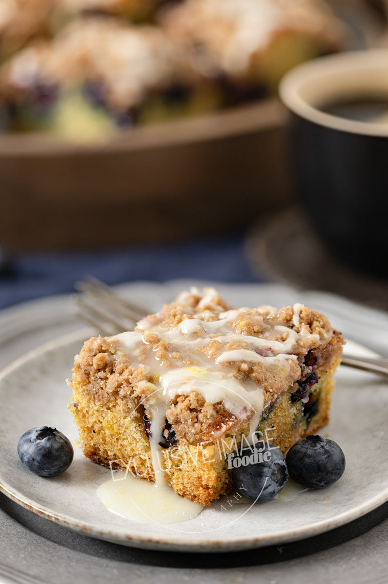 Blueberry Coffee Cake with Lemon Glaze Recipe (exclusive)