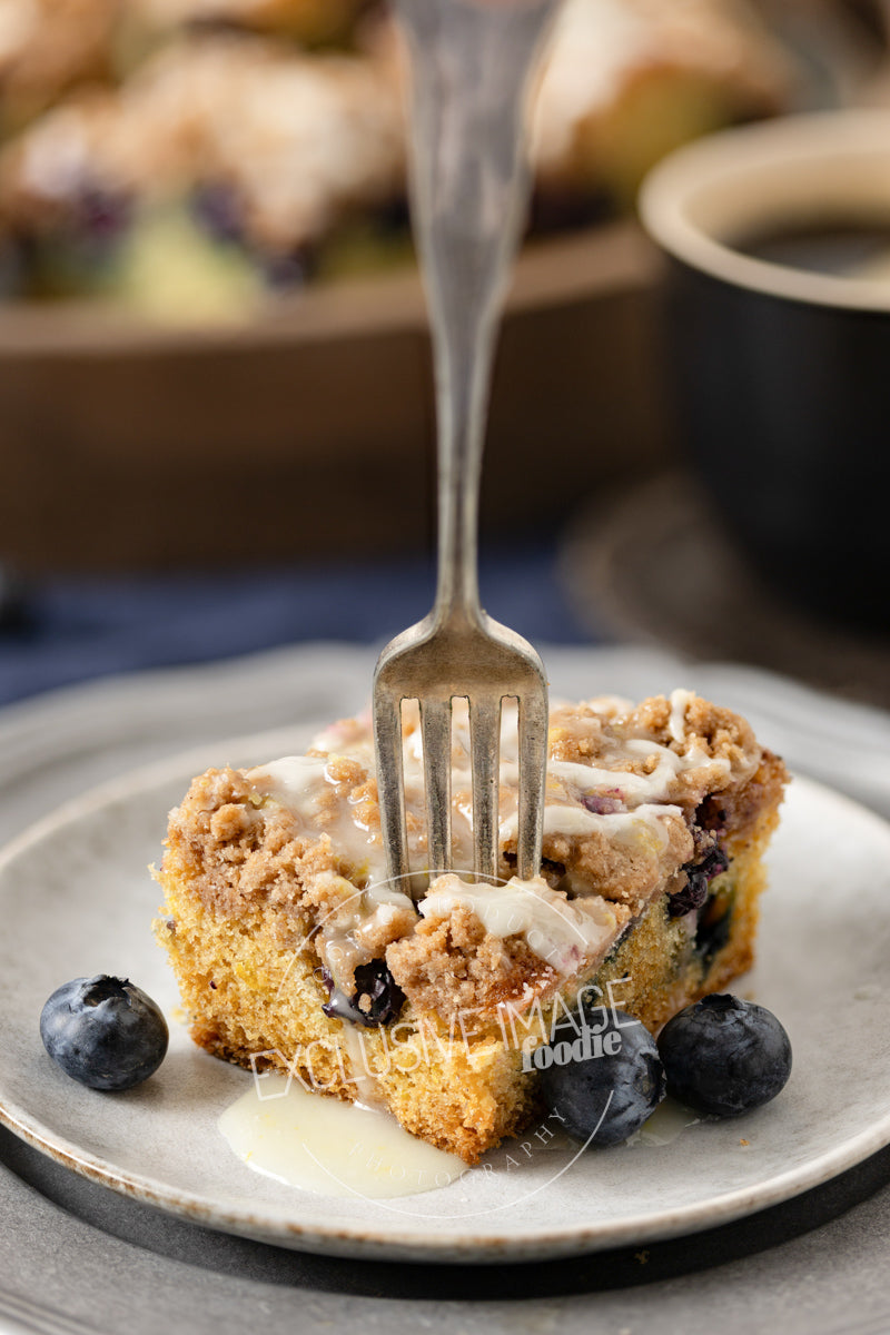 Blueberry Coffee Cake with Lemon Glaze Recipe (exclusive)