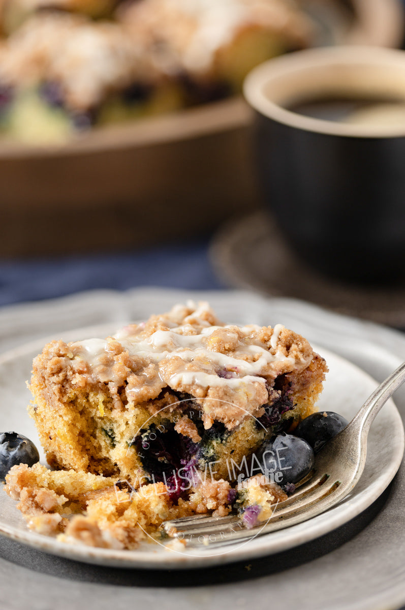 Blueberry Coffee Cake with Lemon Glaze Recipe (exclusive)