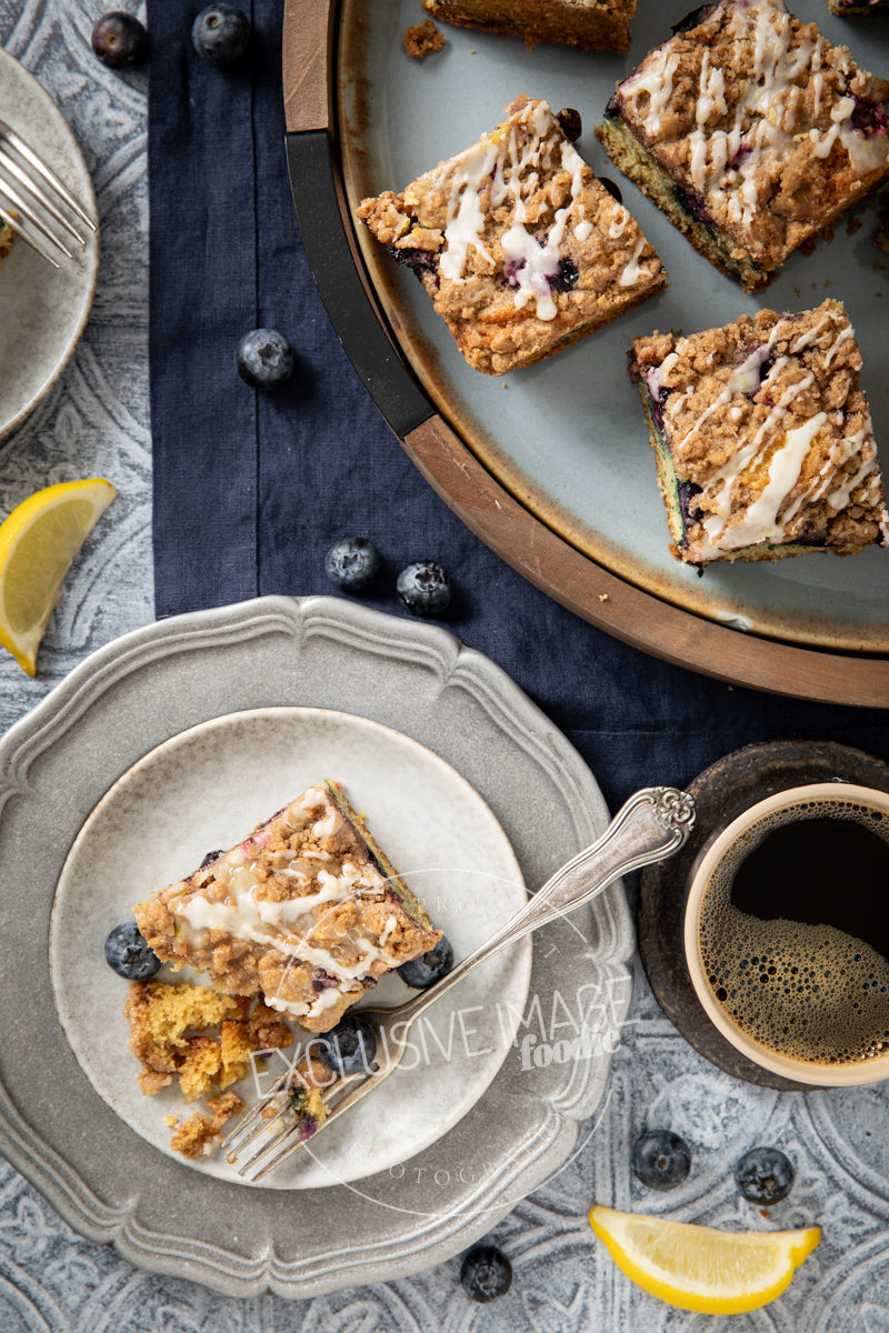 Blueberry Coffee Cake with Lemon Glaze Recipe (exclusive)