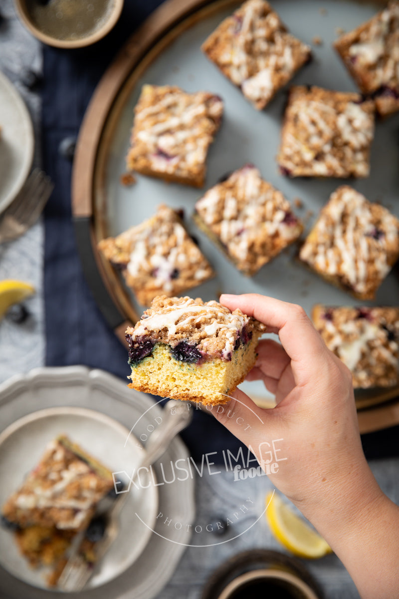 Blueberry Coffee Cake with Lemon Glaze Recipe (exclusive)