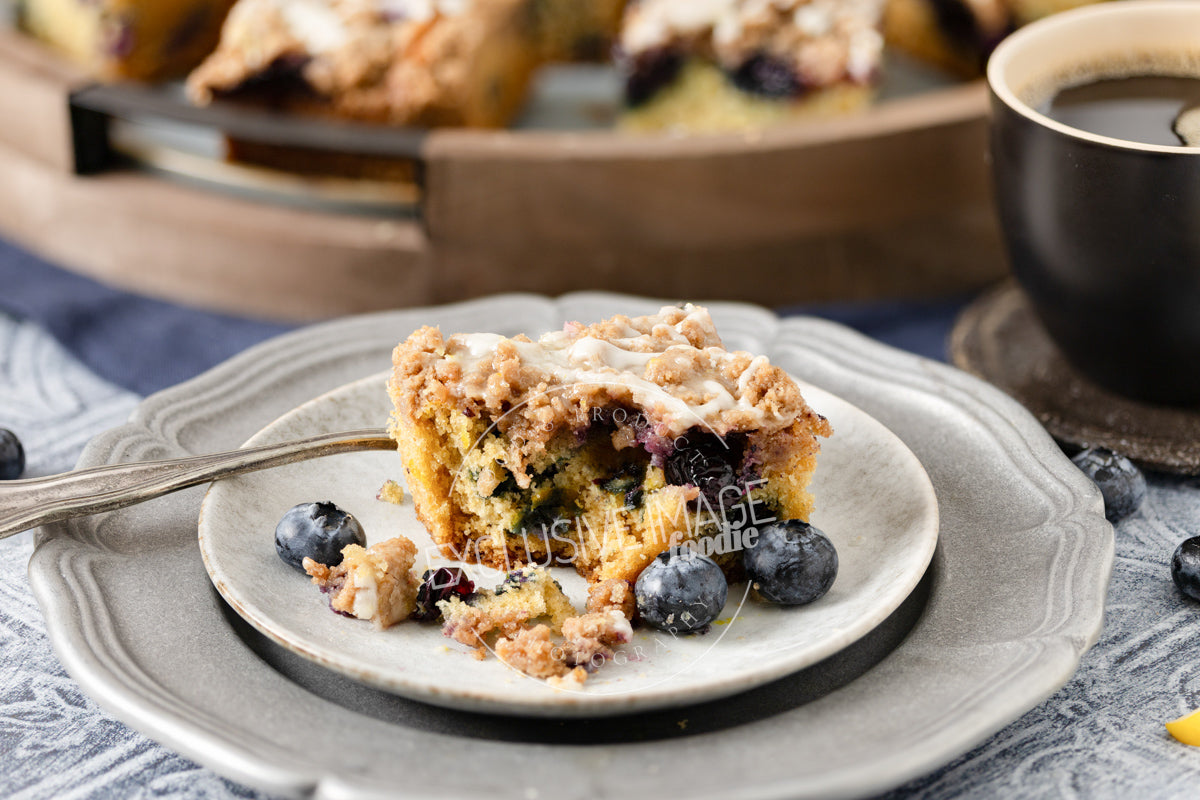 Blueberry Coffee Cake with Lemon Glaze Recipe (exclusive)