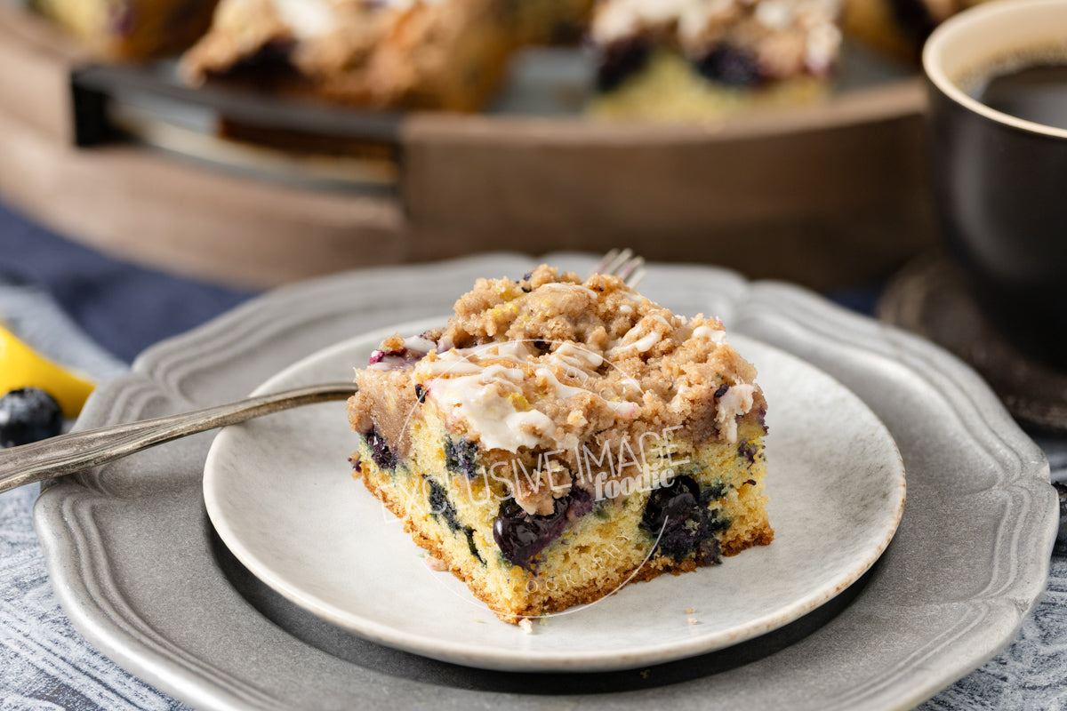 Blueberry Coffee Cake with Lemon Glaze Recipe (exclusive)