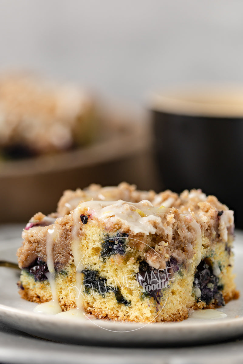 Blueberry Coffee Cake with Lemon Glaze Recipe (exclusive)