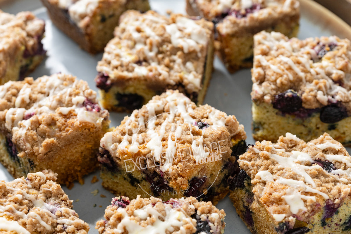 Blueberry Coffee Cake with Lemon Glaze Recipe (exclusive)