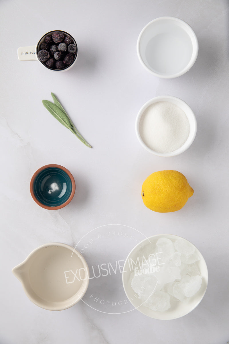 Blueberry Sage Mocktail Recipe - Exclusive Recipe & Food Photography For Bloggers