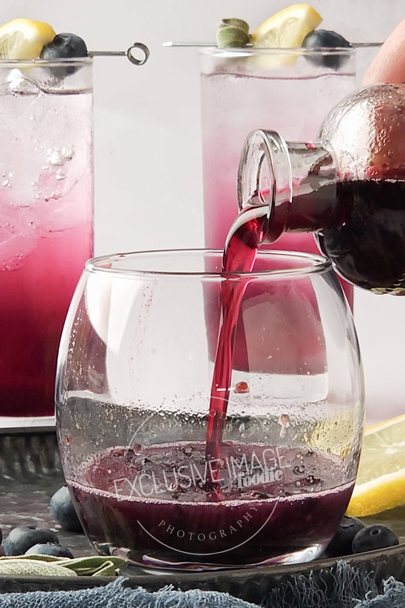 Blueberry Sage Mocktail Recipe - Exclusive Recipe & Food Photography For Bloggers