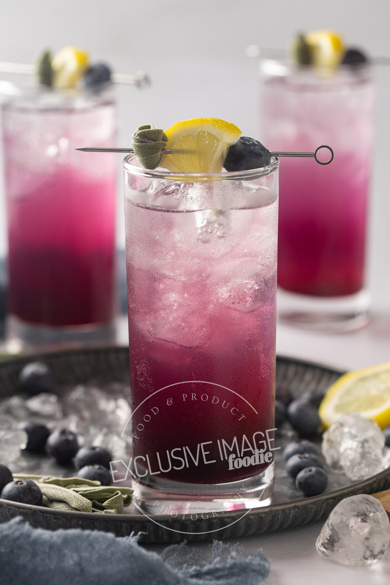 Blueberry Sage Mocktail Recipe - Exclusive Recipe & Food Photography For Bloggers