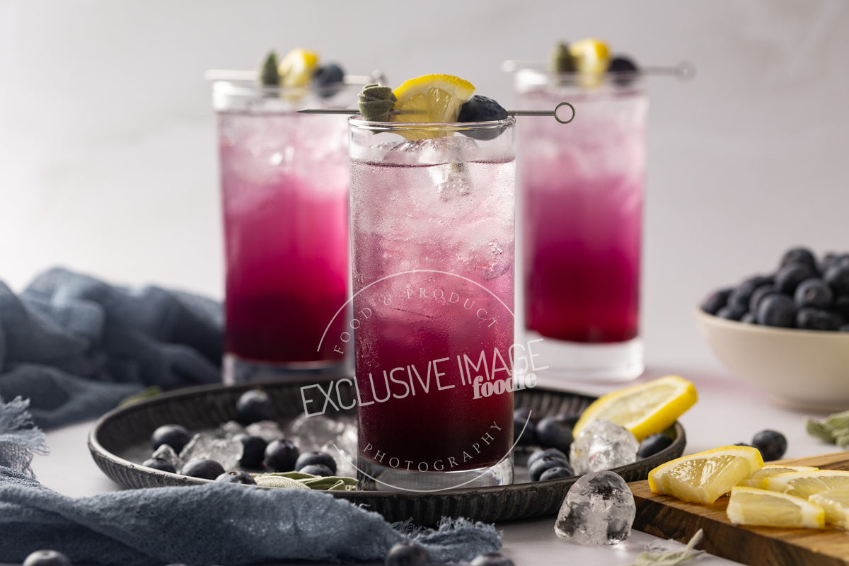 Blueberry Sage Mocktail Recipe - Exclusive Recipe & Food Photography For Bloggers