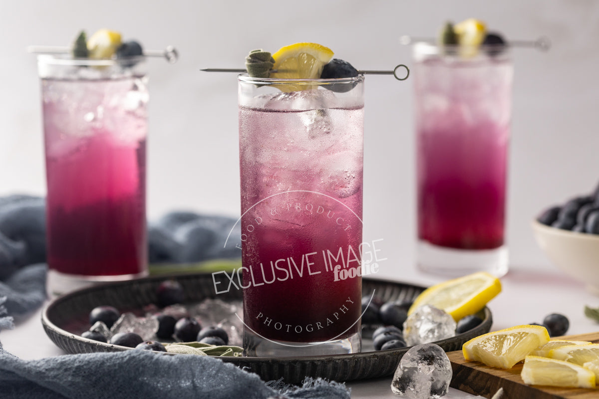 Blueberry Sage Mocktail Recipe - Exclusive Recipe & Food Photography For Bloggers