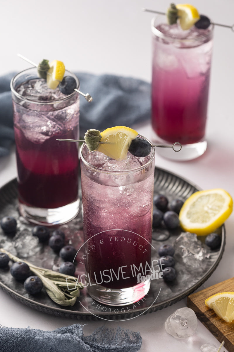 Blueberry Sage Mocktail Recipe - Exclusive Recipe & Food Photography For Bloggers