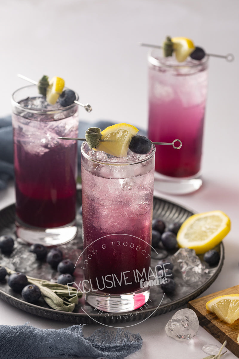 Blueberry Sage Mocktail Recipe - Exclusive Recipe & Food Photography For Bloggers