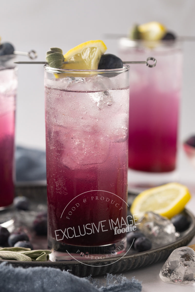 Blueberry Sage Mocktail Recipe - Exclusive Recipe & Food Photography For Bloggers