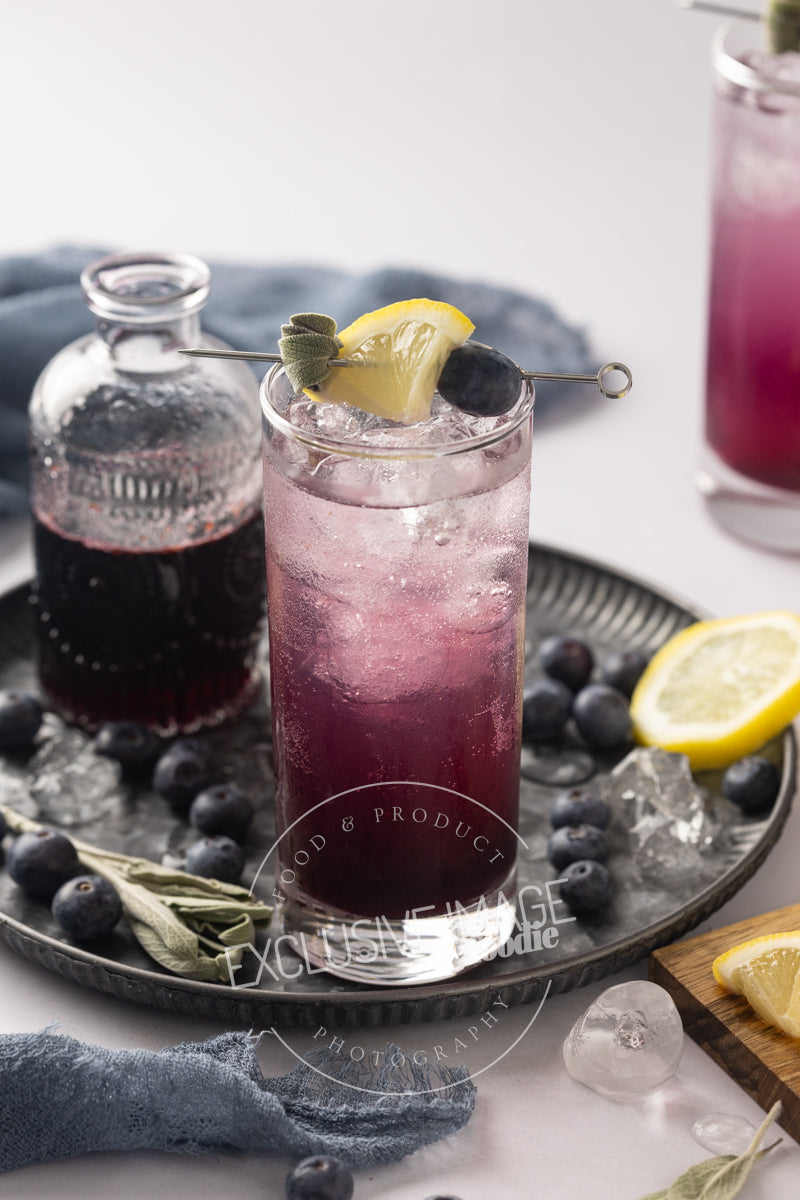 Blueberry Sage Mocktail Recipe - Exclusive Recipe & Food Photography For Bloggers