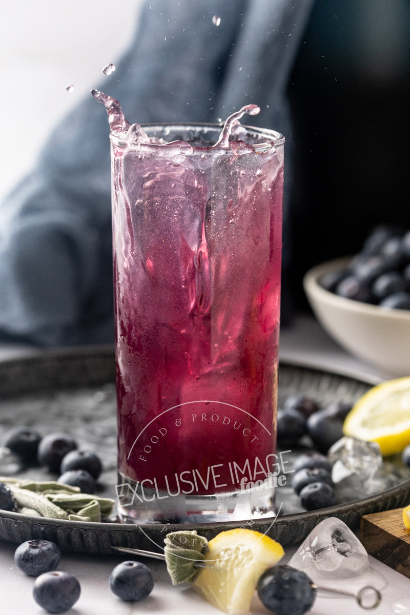 Blueberry Sage Mocktail Recipe - Exclusive Recipe & Food Photography For Bloggers