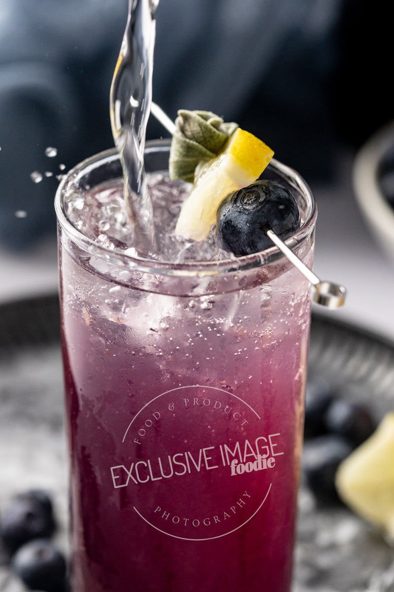 Blueberry Sage Mocktail Recipe - Exclusive Recipe & Food Photography For Bloggers