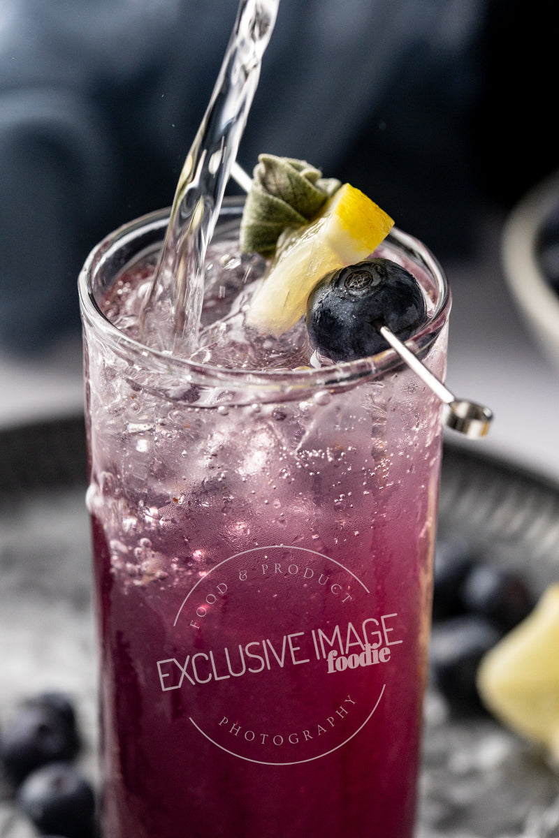 Blueberry Sage Mocktail Recipe - Exclusive Recipe & Food Photography For Bloggers
