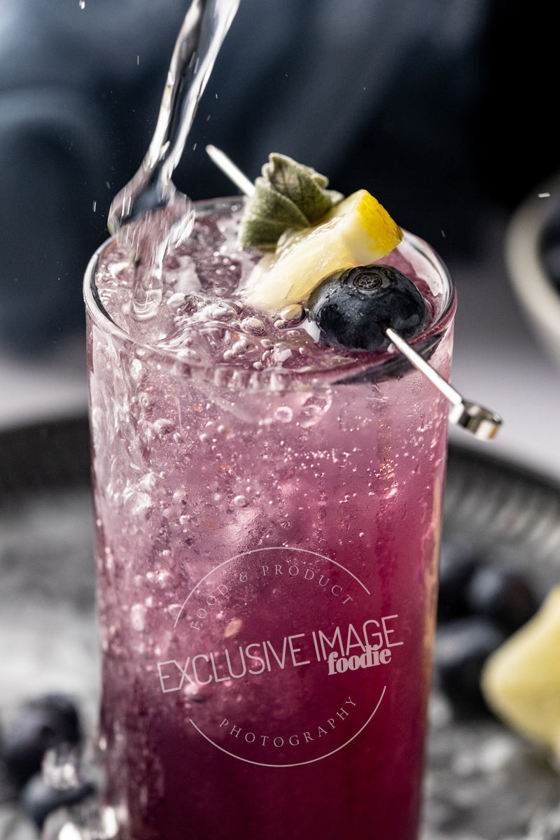 Blueberry Sage Mocktail Recipe - Exclusive Recipe & Food Photography For Bloggers