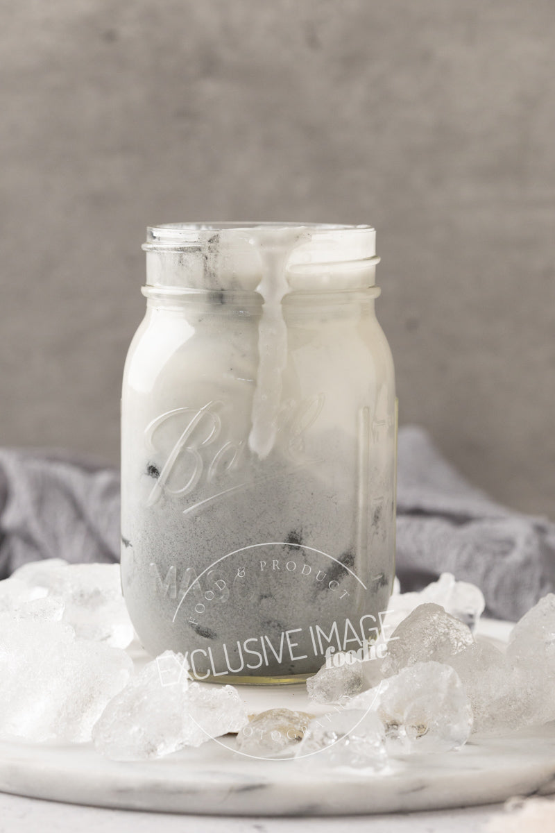 Charcoal Iced “Latte” Recipe, Photos, & Video (Exclusive)