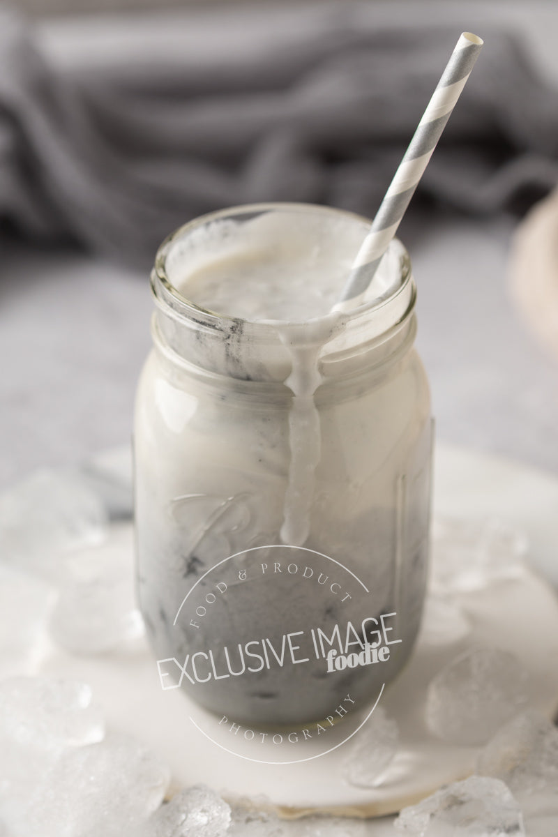 Charcoal Iced “Latte” Recipe, Photos, & Video (Exclusive)