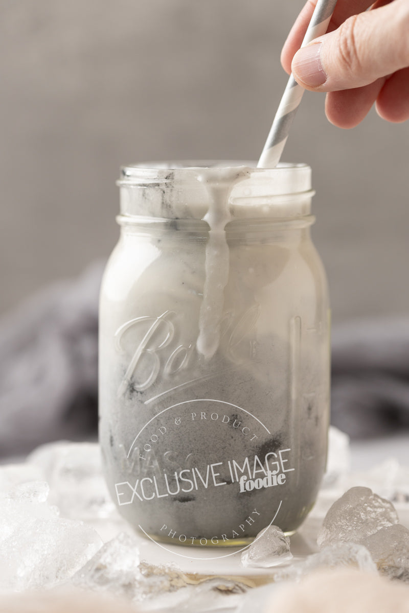 Charcoal Iced “Latte” Recipe, Photos, & Video (Exclusive)