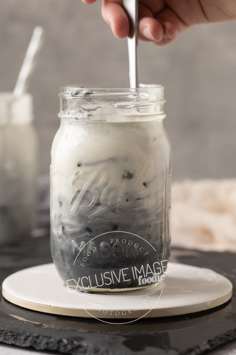 Charcoal Iced “Latte” Recipe, Photos, & Video (Exclusive)