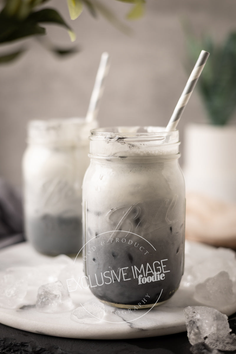 Charcoal Iced “Latte” Recipe, Photos, & Video (Exclusive)
