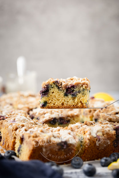 Blueberry Coffee Cake with Lemon Glaze Recipe (exclusive)