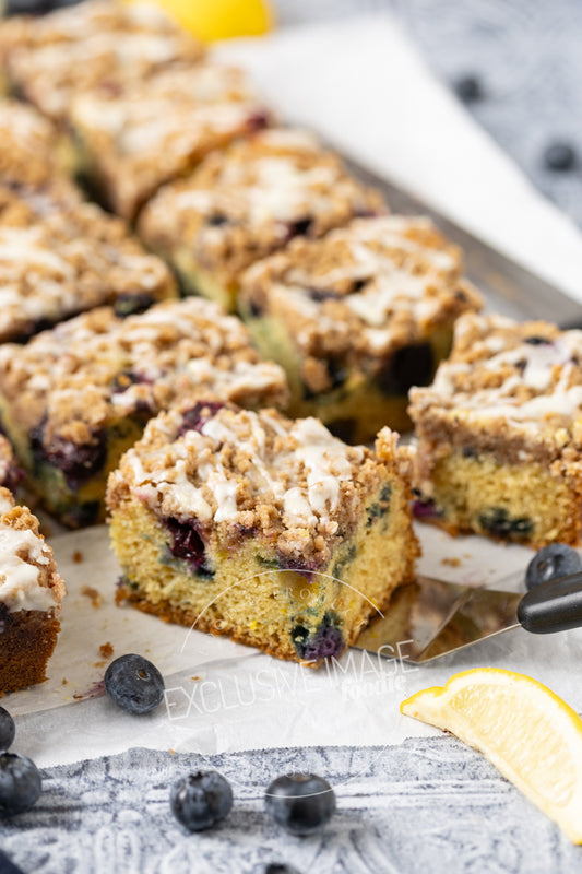 Blueberry Coffee Cake with Lemon Glaze Recipe (exclusive)