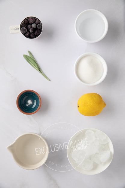 Blueberry Sage Mocktail Recipe - Exclusive Recipe & Food Photography For Bloggers