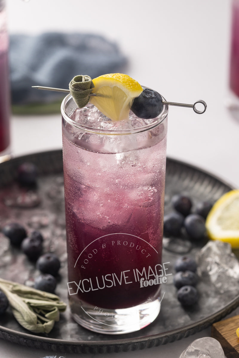 Blueberry Sage Mocktail Recipe - Exclusive Recipe & Food Photography For Bloggers
