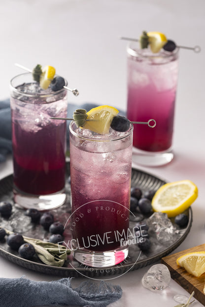 Blueberry Sage Mocktail Recipe - Exclusive Recipe & Food Photography For Bloggers