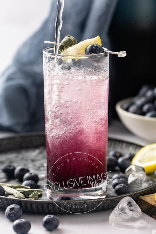 Blueberry Sage Mocktail Recipe - Exclusive Recipe & Food Photography For Bloggers