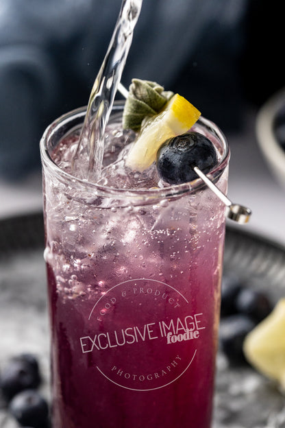 Blueberry Sage Mocktail Recipe - Exclusive Recipe & Food Photography For Bloggers