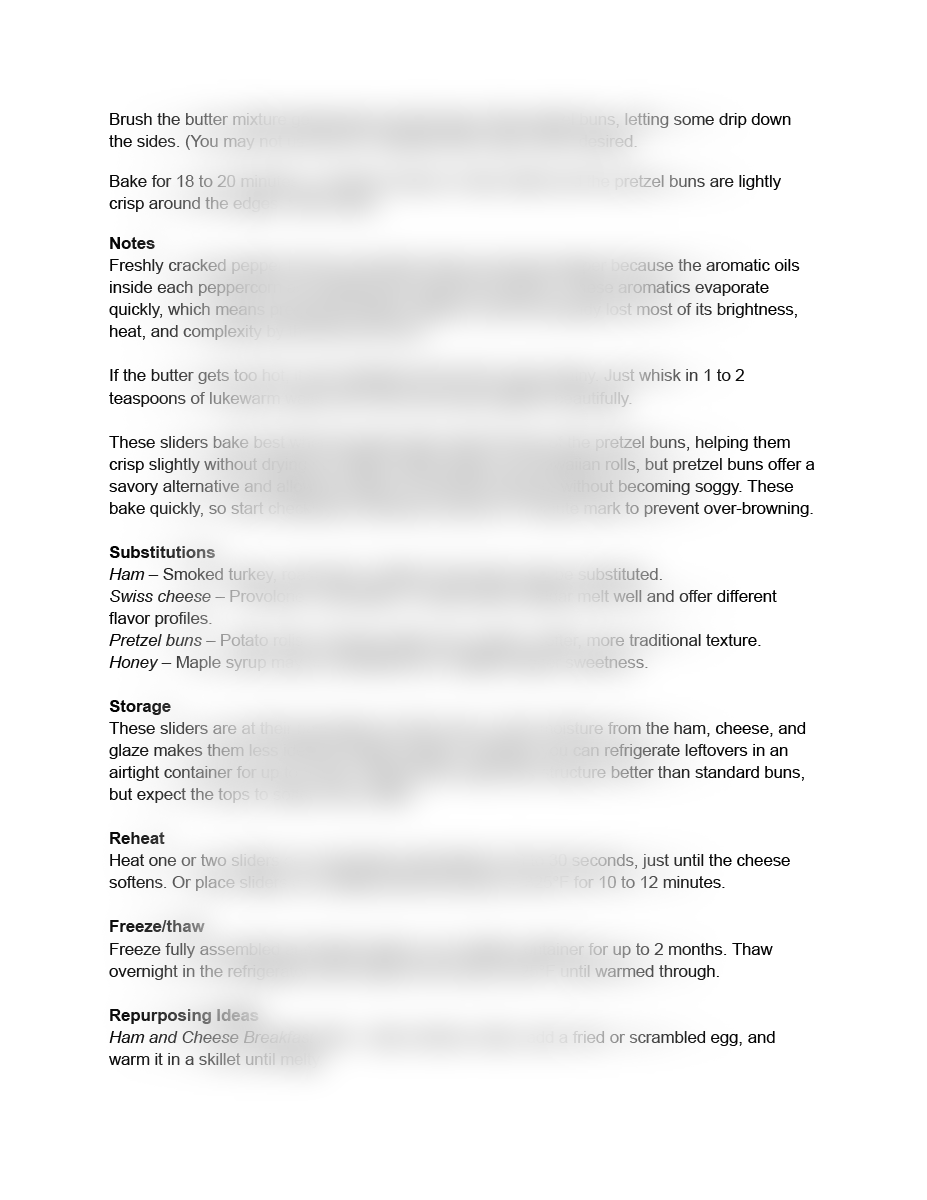 Ham and Cheese Sliders on Pretzel Buns Recipe (exclusive)