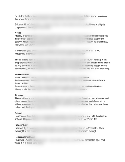 Ham and Cheese Sliders on Pretzel Buns Recipe (exclusive)