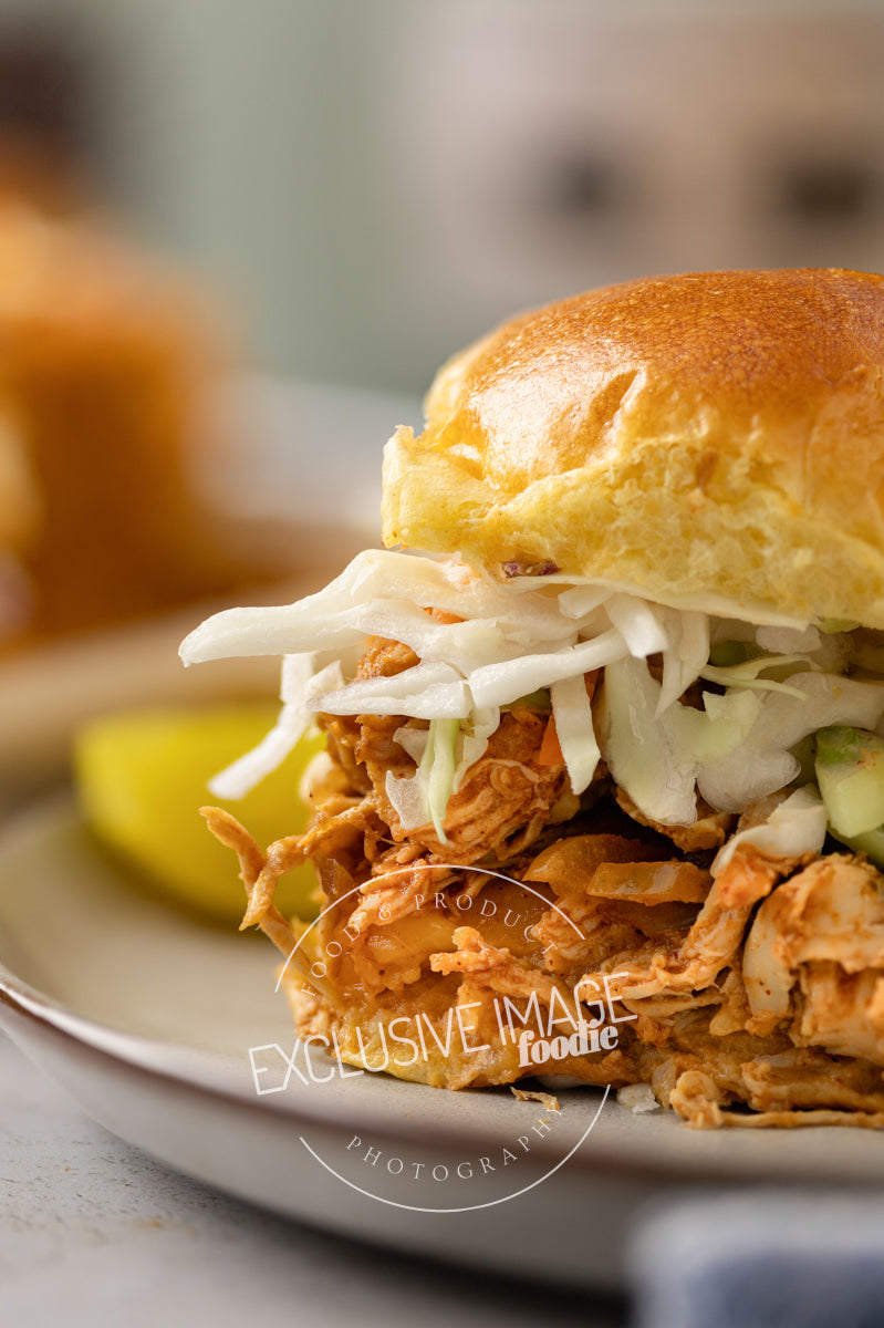 Slow Cooker Sweet & Smoky BBQ Chicken Sliders Recipe (exclusive)