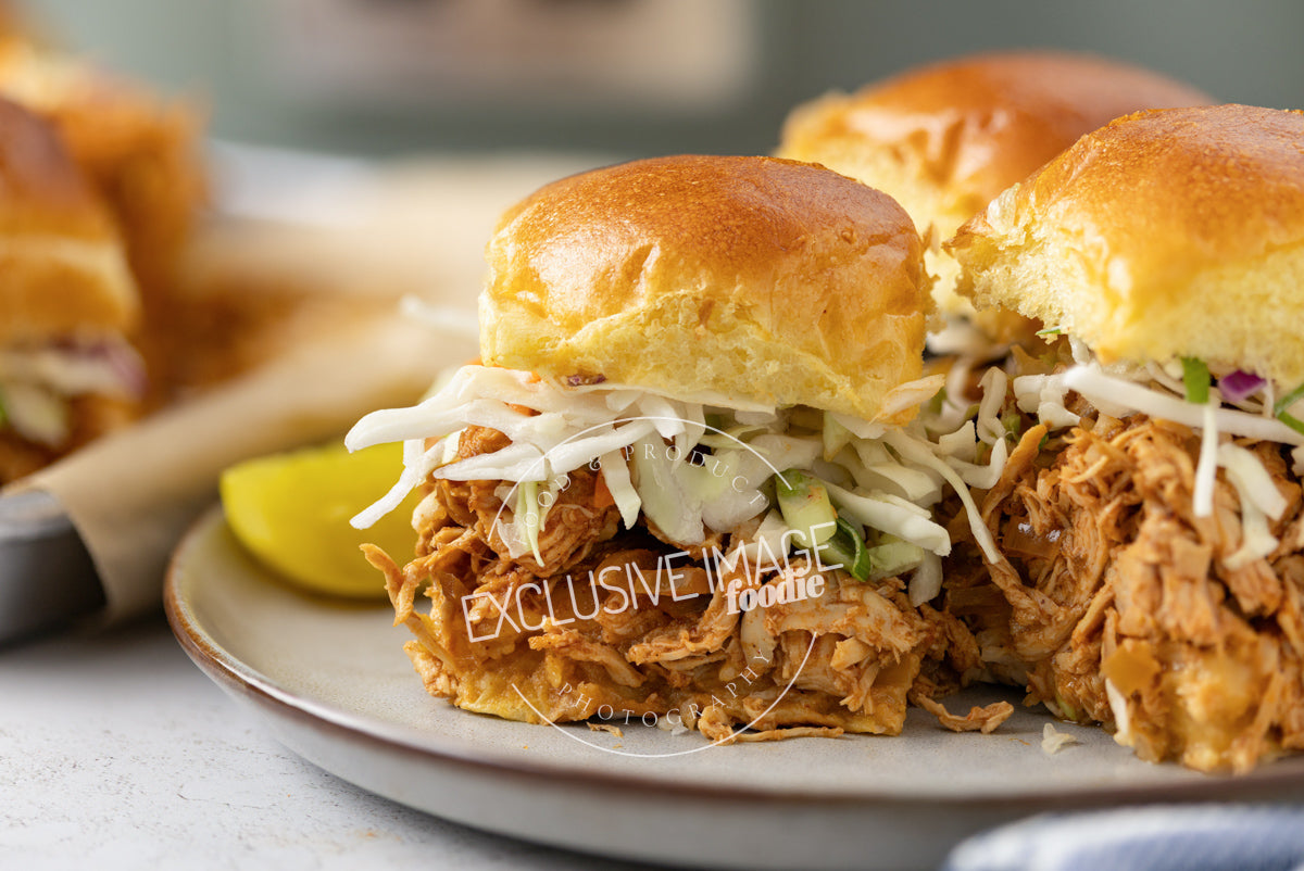 Slow Cooker Sweet & Smoky BBQ Chicken Sliders Recipe (exclusive)