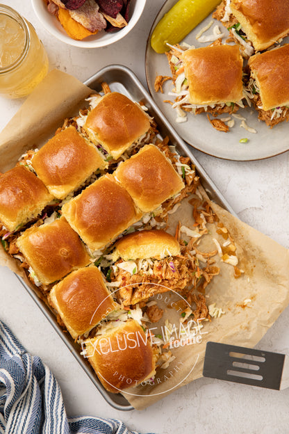 Slow Cooker Sweet & Smoky BBQ Chicken Sliders Recipe (exclusive)