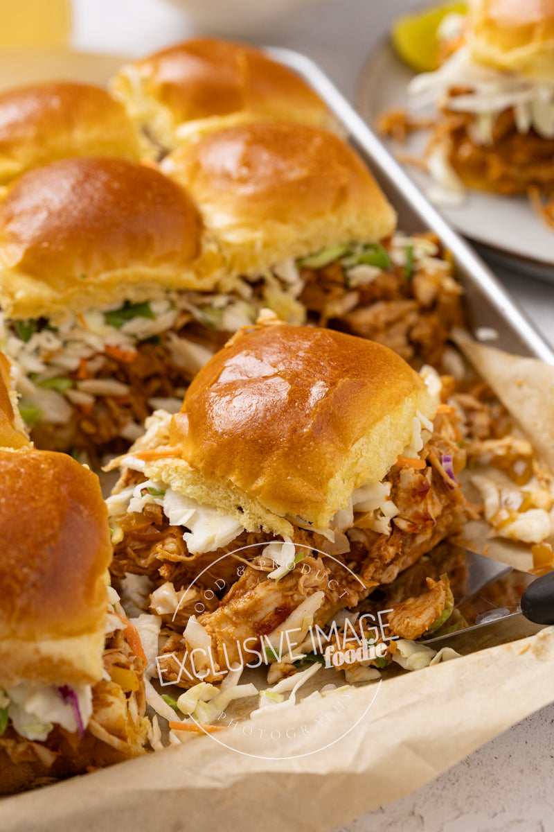 Slow Cooker Sweet & Smoky BBQ Chicken Sliders Recipe (exclusive)