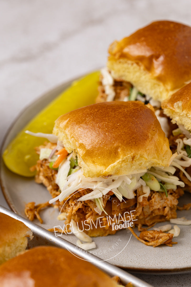 Slow Cooker Sweet & Smoky BBQ Chicken Sliders Recipe (exclusive)